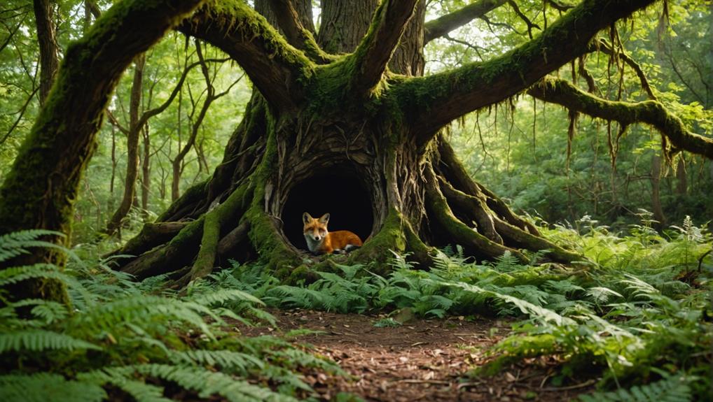 fox dens locations and habitat