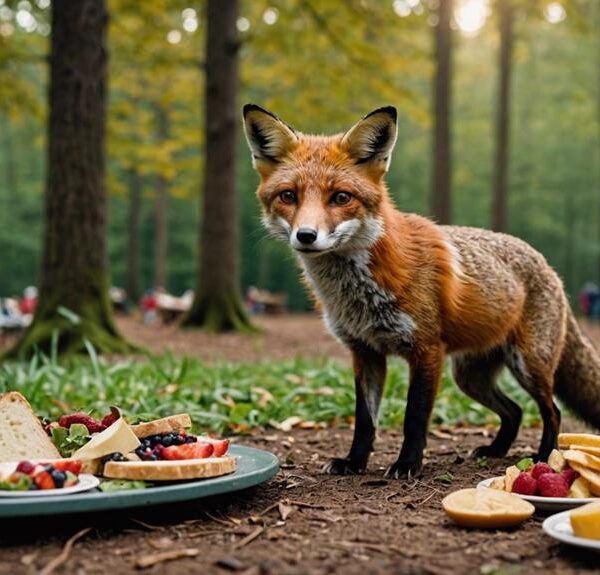 human food affects fox diet