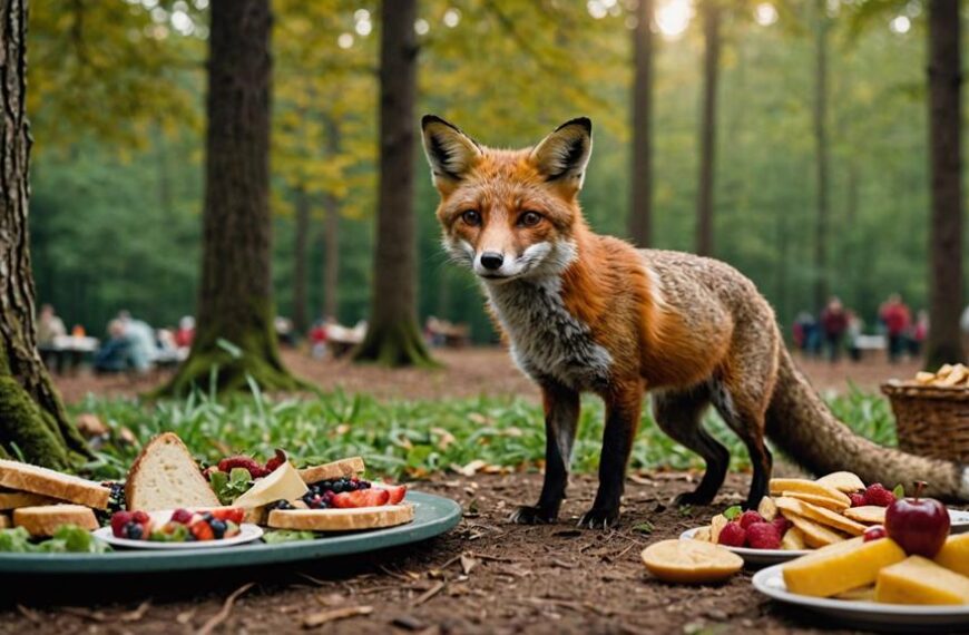 human food affects fox diet