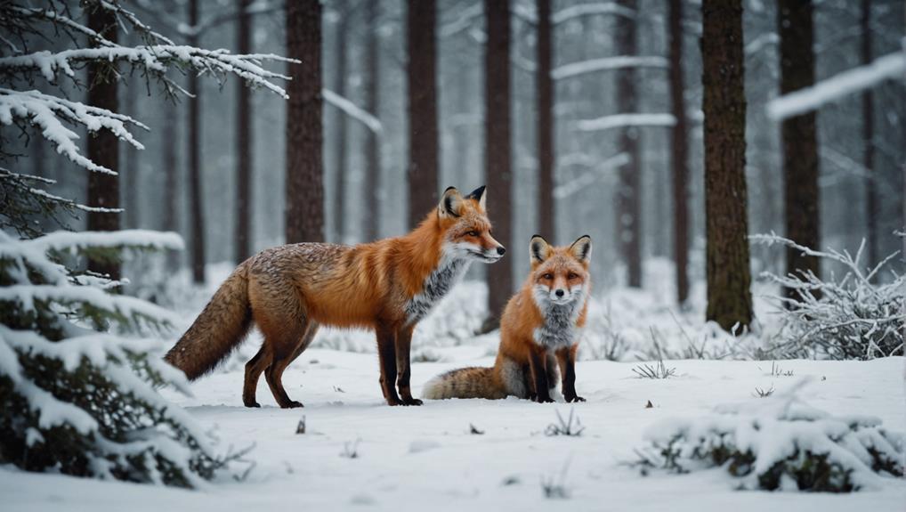 red versus arctic fox behavior