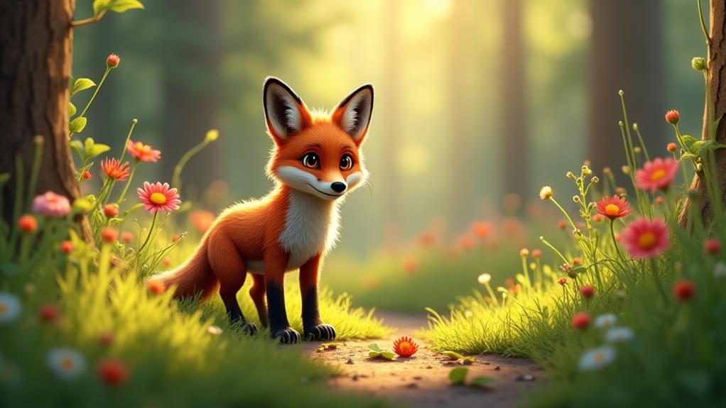 curious foxes observing humans