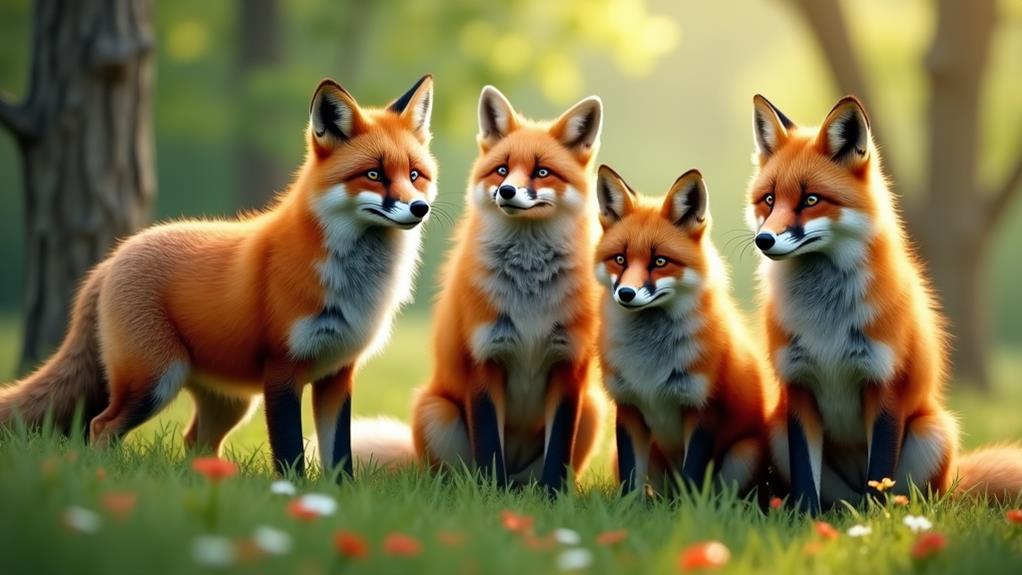 diverse red fox coloration