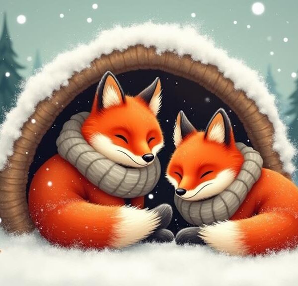 red fox winter warmth strategies