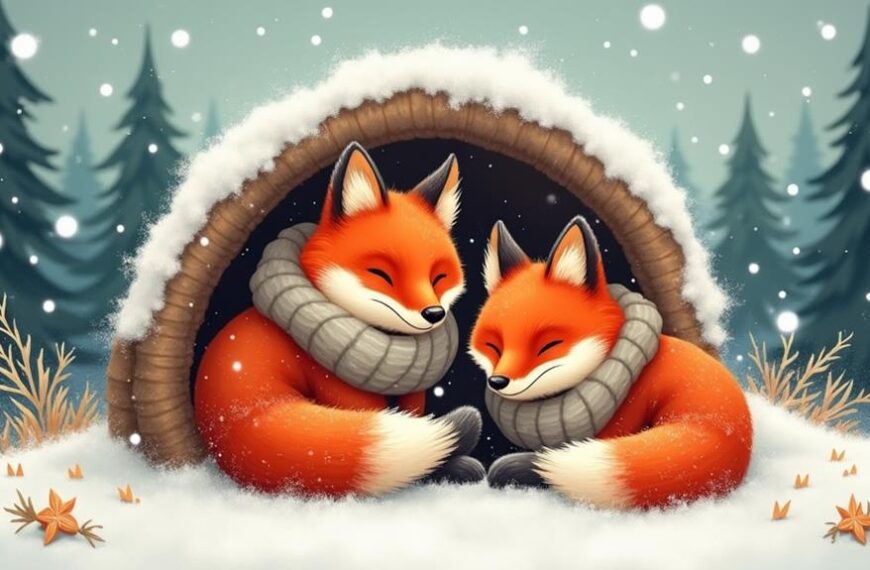 red fox winter warmth strategies