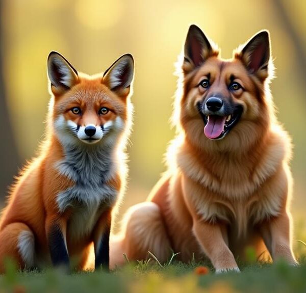 red foxes and dogs