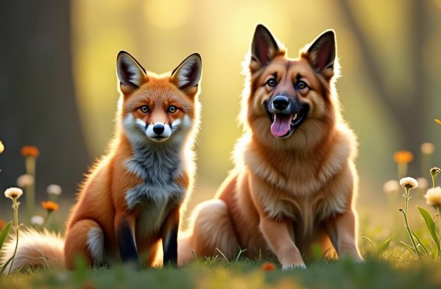 red foxes and dogs