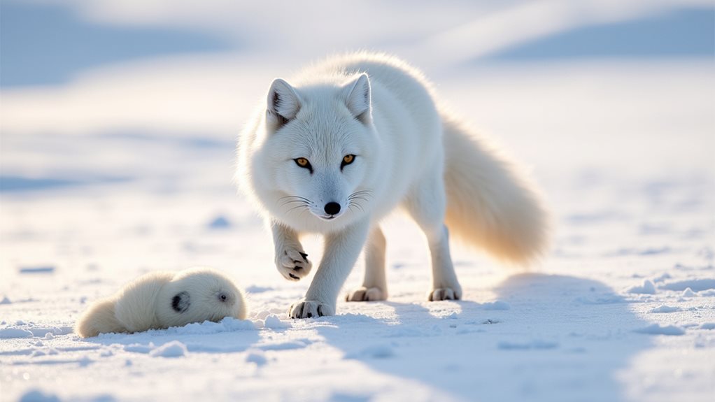 arctic foxes adaptable foraging strategies