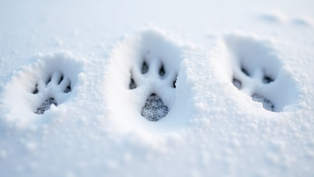 distinctive diamond shaped paw prints