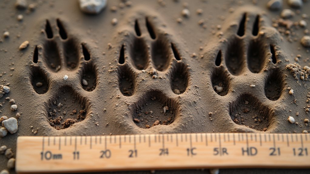distinctive fox paw prints