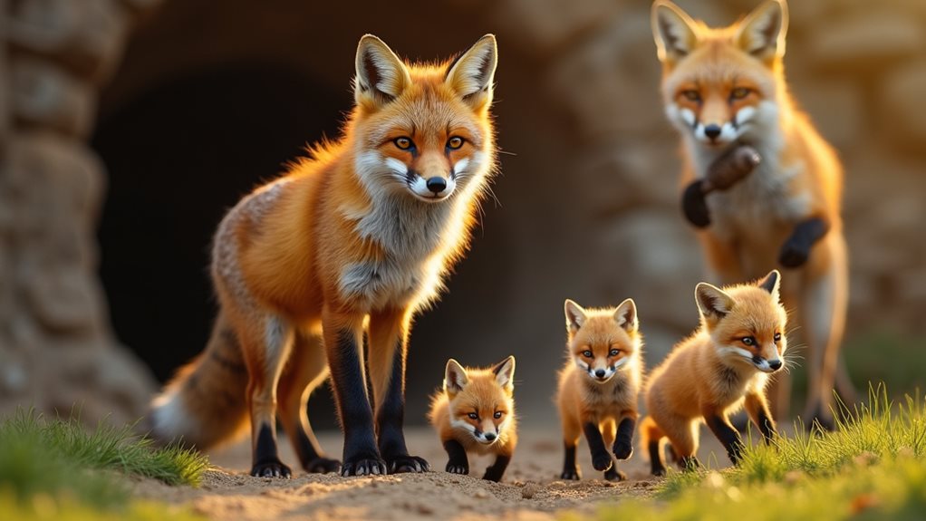 fox kits nurturing family dynamics