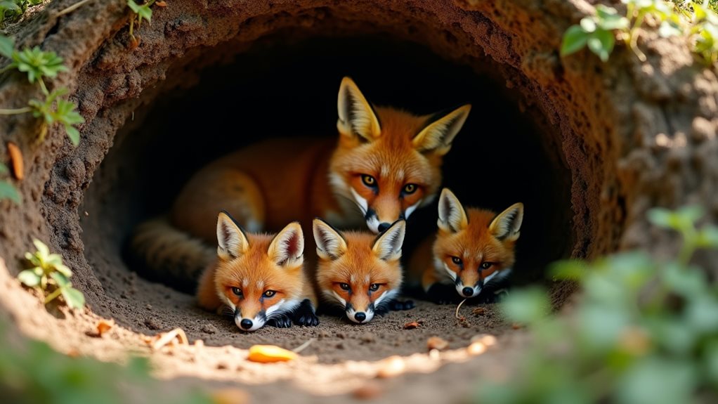 foxes prepare cozy dens