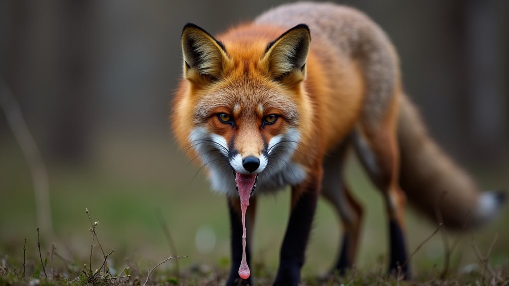 rabies in infected foxes