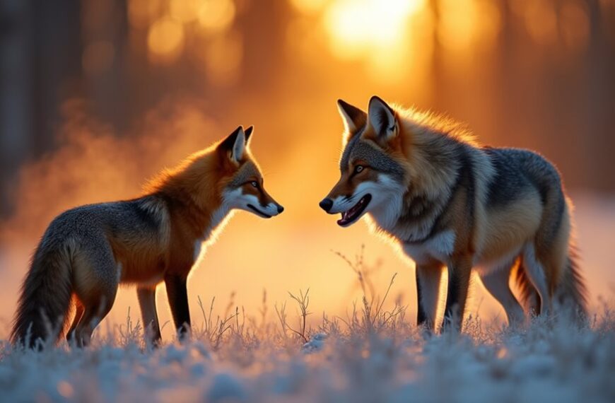 territorial rivalry between canids