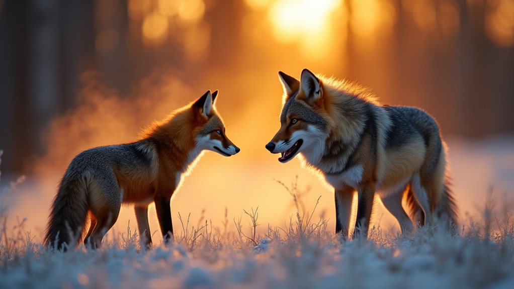 territorial rivalry between canids
