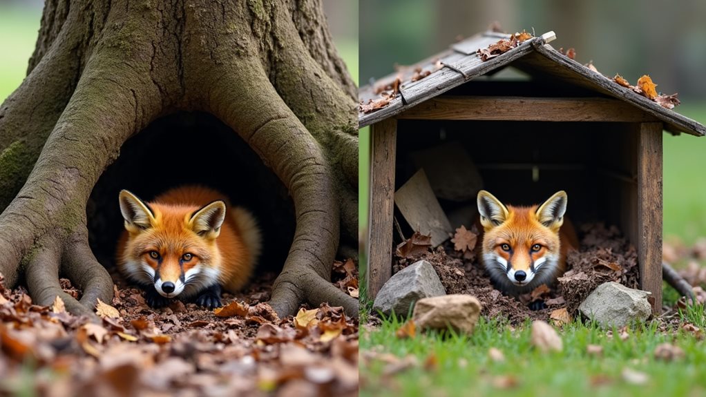 urban vs rural fox dens