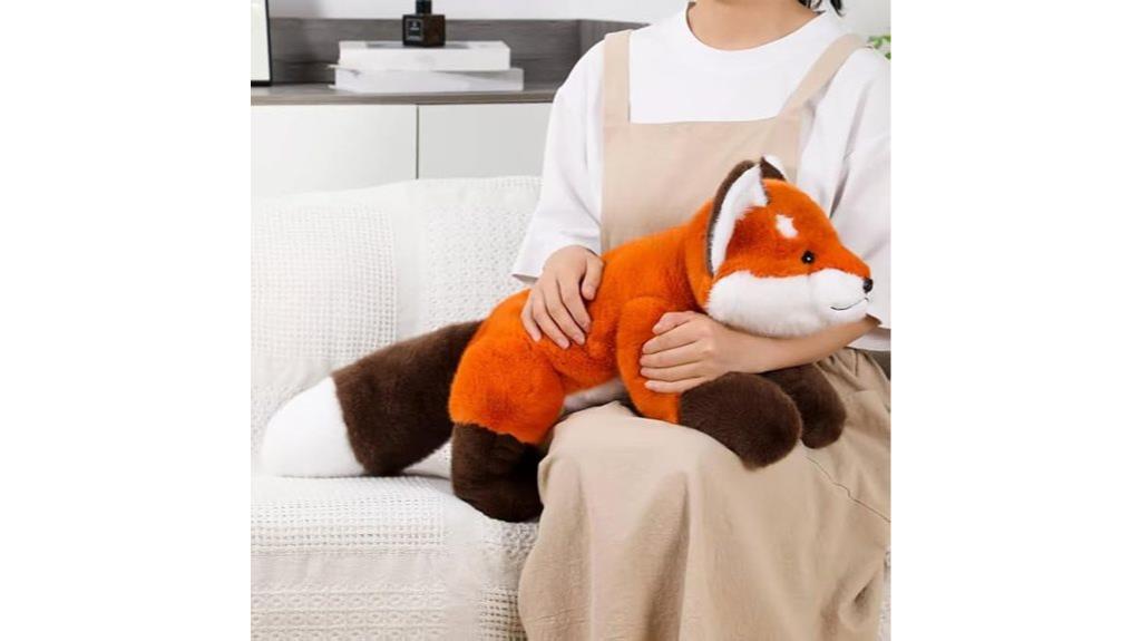 adorable fox plush pillow