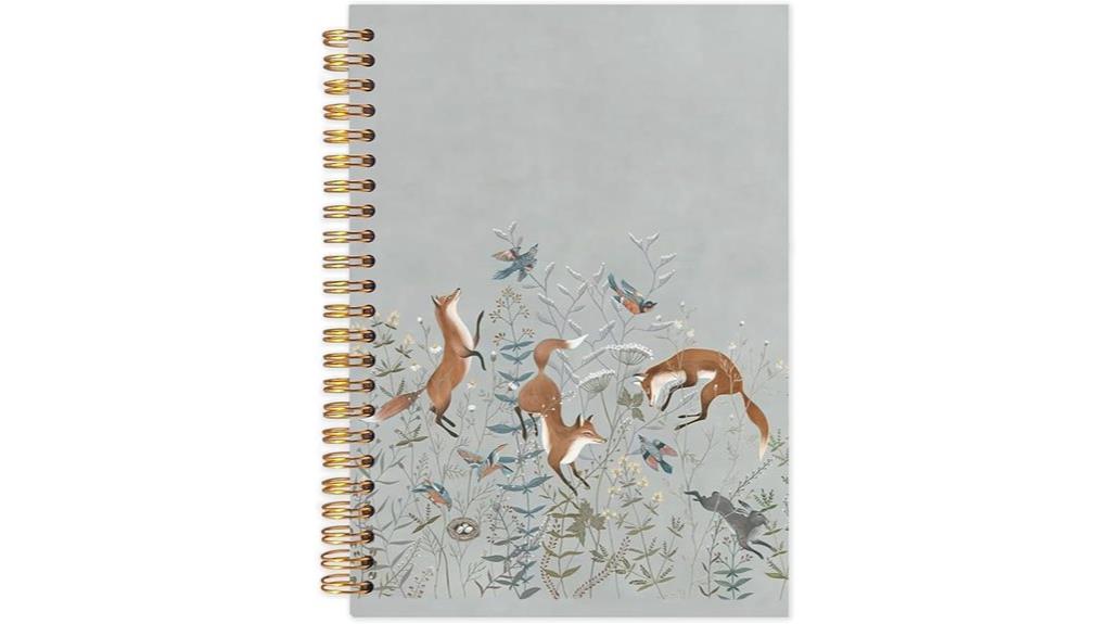 bohemian fox floral journal