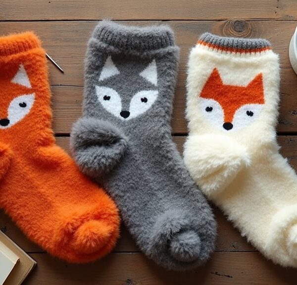 cozy and stylish fox socks