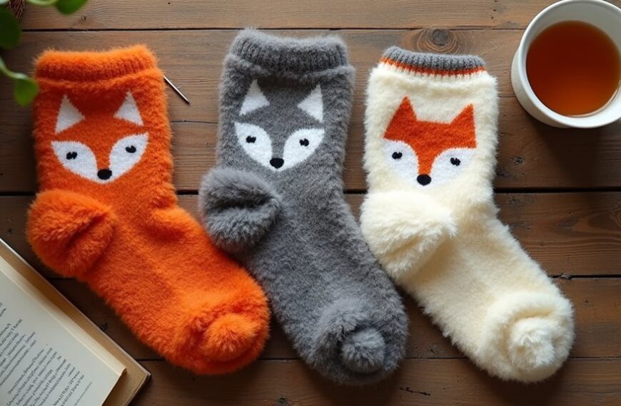 cozy and stylish fox socks