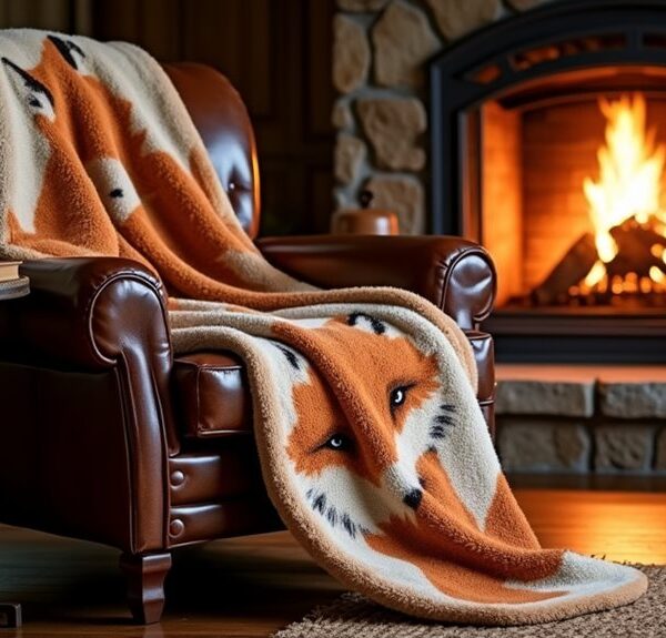cozy woodland fox blankets