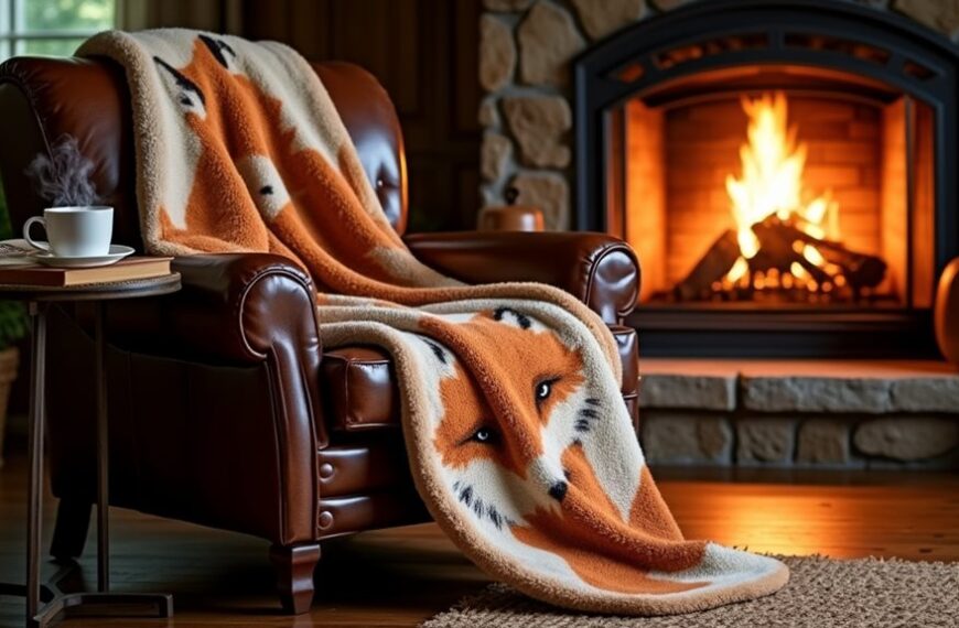 cozy woodland fox blankets