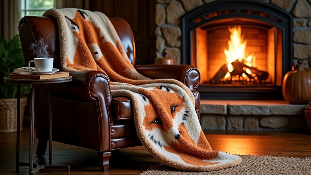 cozy woodland fox blankets