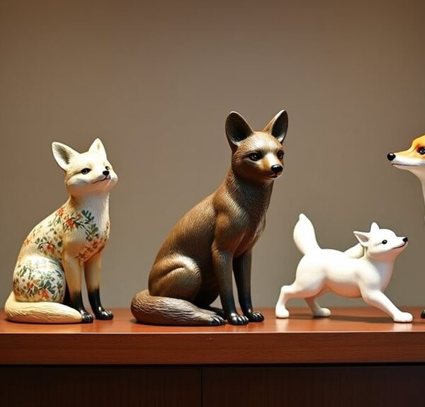 enchanting fox figurines collection