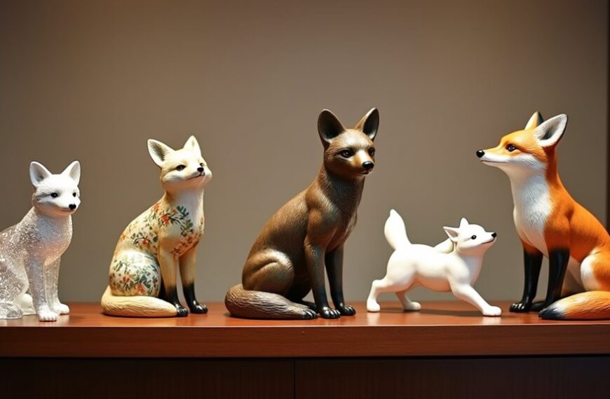 enchanting fox figurines collection
