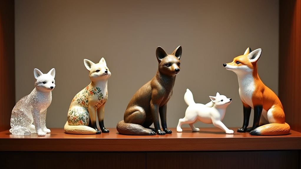 enchanting fox figurines collection