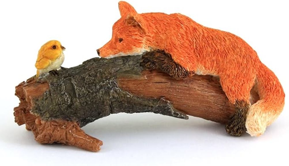 fairy garden fox figurine