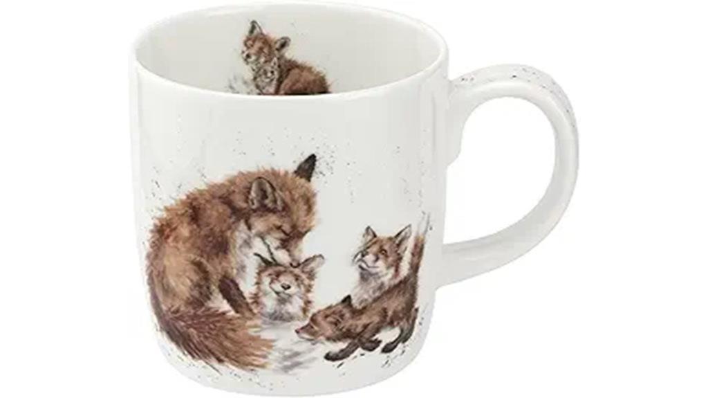 fox family mug design