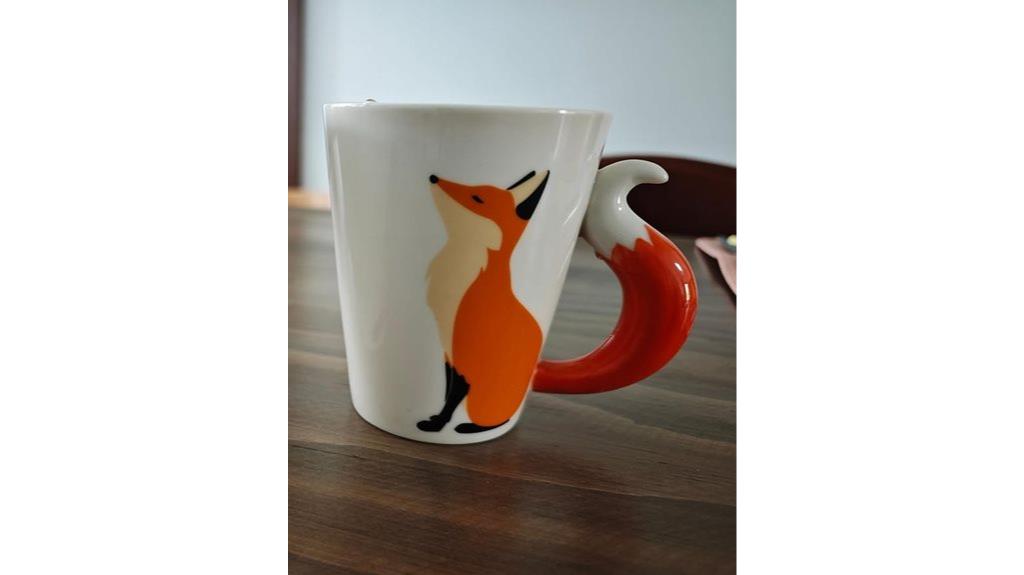 fox shaped mug with handle