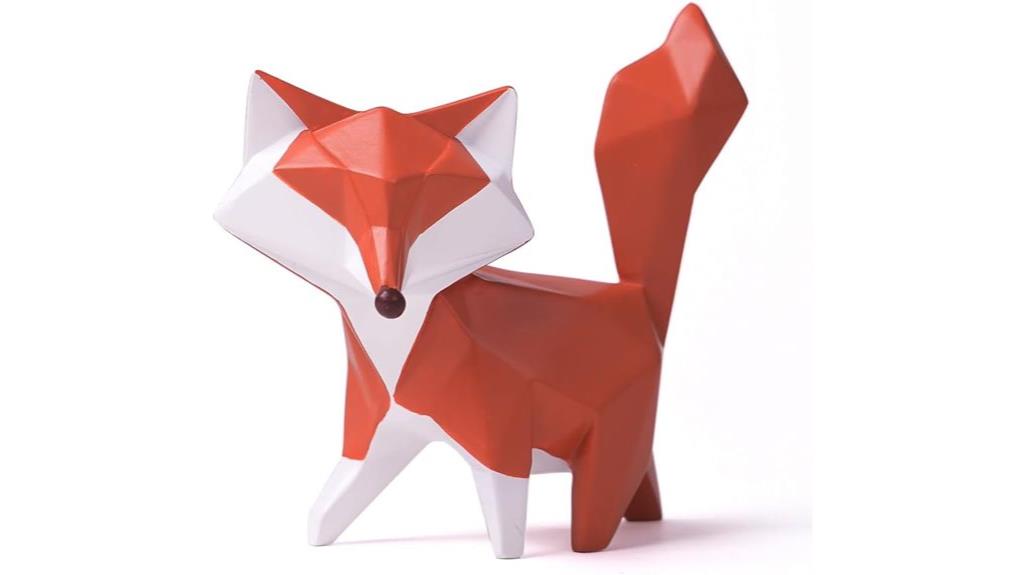 geometric fox figurine decor