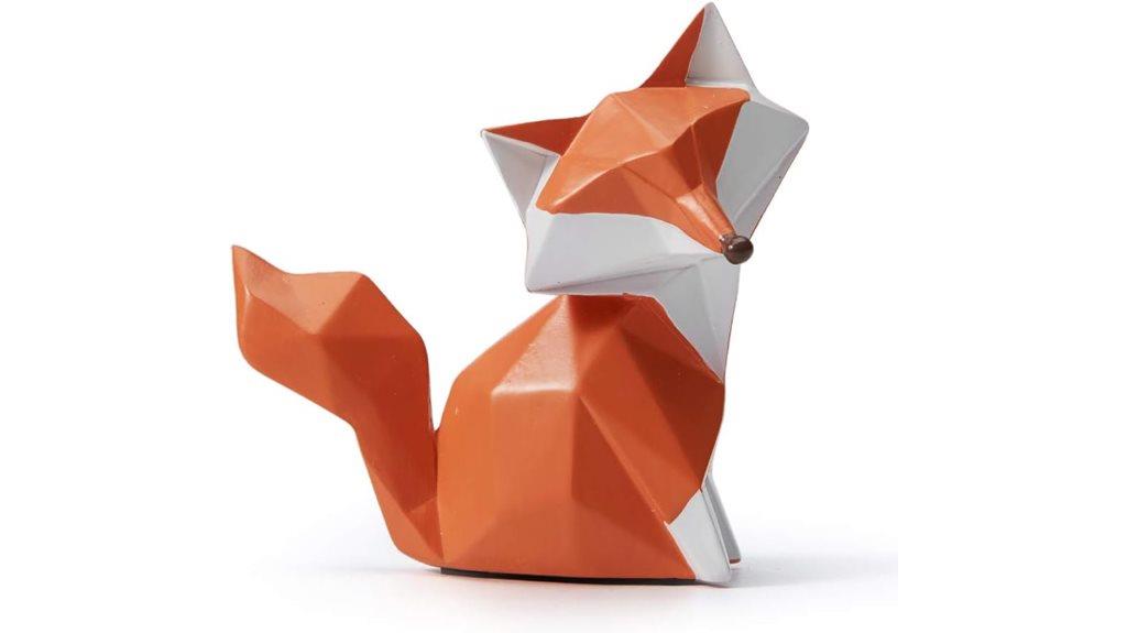geometric fox sculpture figurine