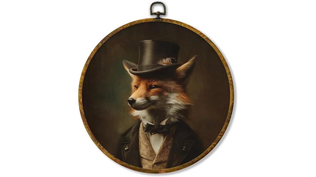 retro fox wall art