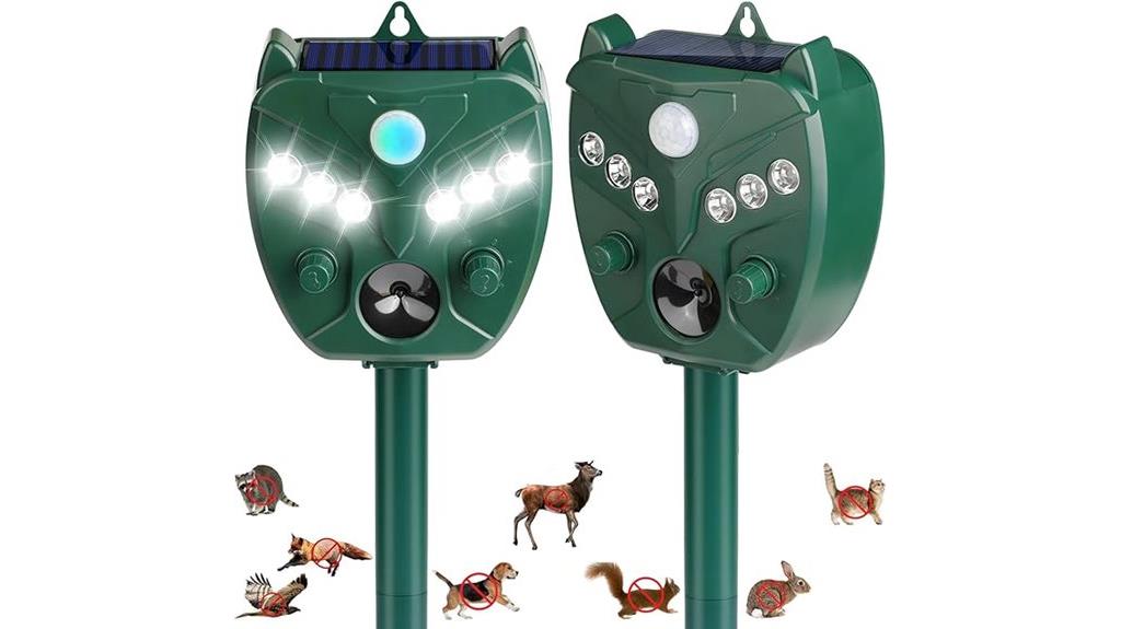 solar motion activated animal repellent