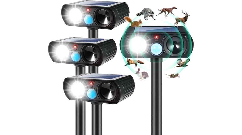 solar powered animal deterrent system