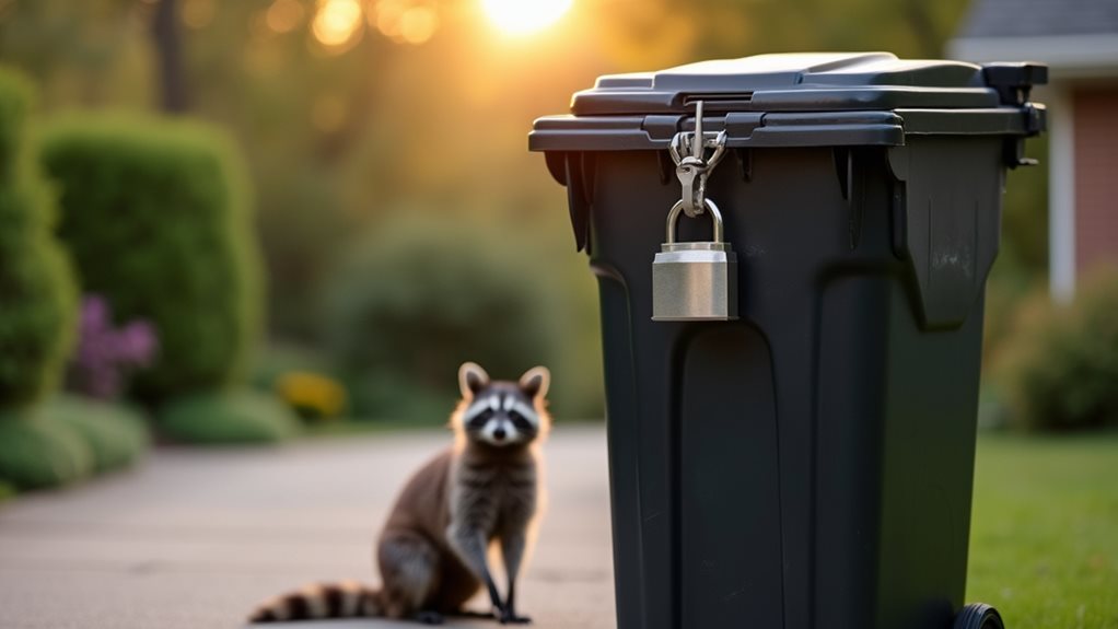 wildlife proof garbage can locks