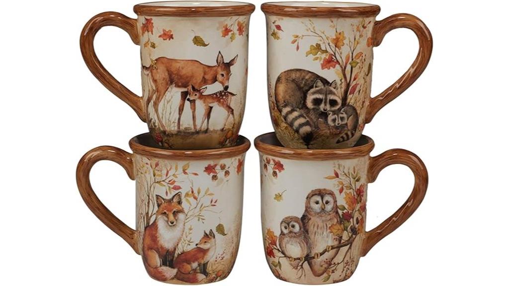 wildlife themed ceramic mugs