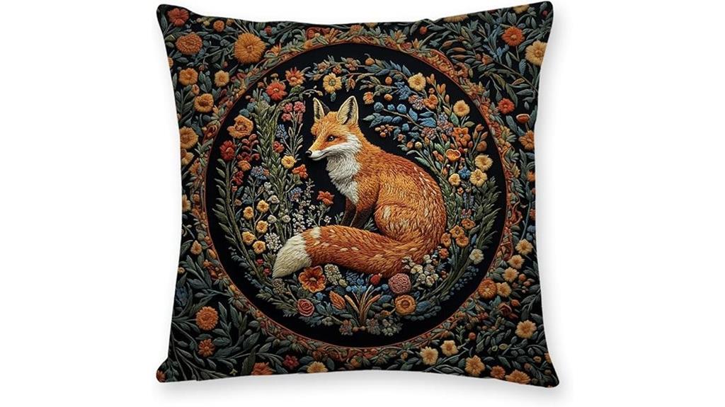 william morris fox pillow